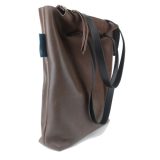 TVL011 choco lederen shopper - Afbeelding 3