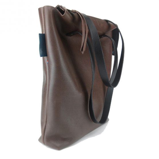 TVL011 choco lederen shopper - Afbeelding 3