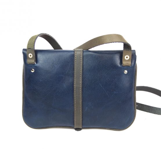 TVL buidel petrol blauw met paspel rand en gesp-sluiting - Afbeelding 2
